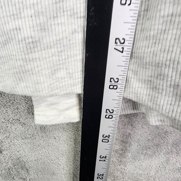 Womens Heathered Gray Tek Gear Open Front Cardigan Hooded Sweater Size L - Picture 7 of 8